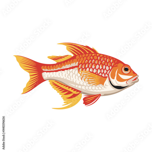 goldfish isolated on white