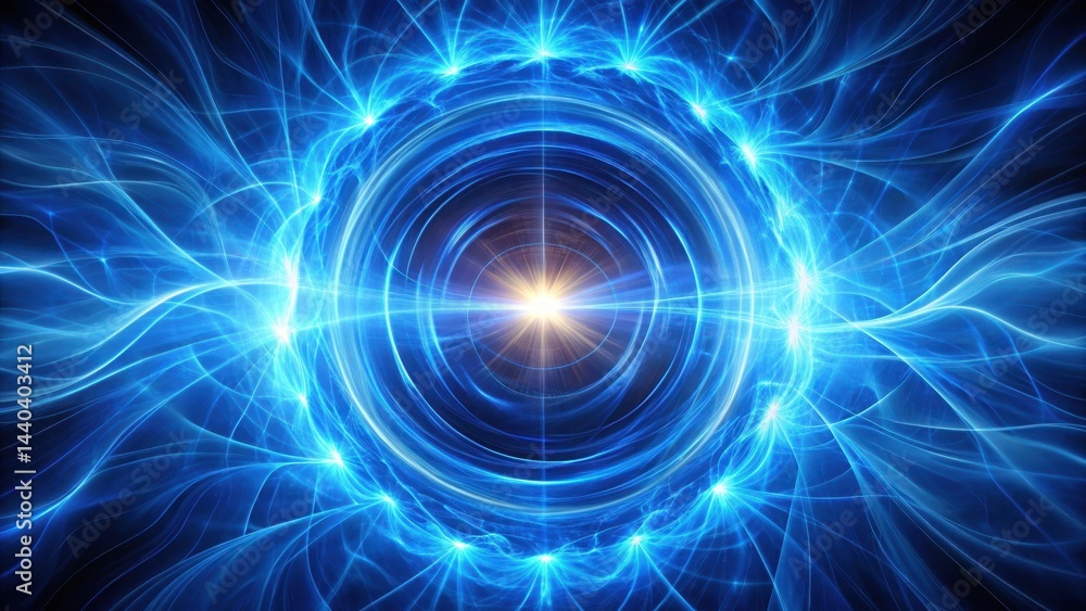 Vortex of Electric Blue Plasma Waves in Abstract Futuristic Background, electric blue hue, vibrant color scheme Vortex of Electric Blue Plasma Waves in Abstract Futuristic Background, electric blue hue, vibrant color scheme