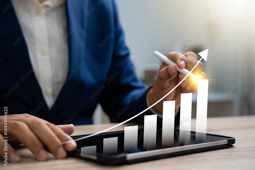 Φωτογραφία Economic and financial growth analysis, Business trend, Analysis of economic, In