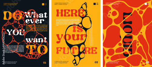 Bold Motivational liquid abstract Posters