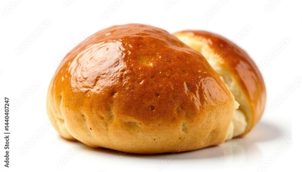 Golden-brown artisan bun, perfectly baked, isolated , fluffy, organic Golden-brown artisan bun, perfectly baked, isolated , fluffy, organic