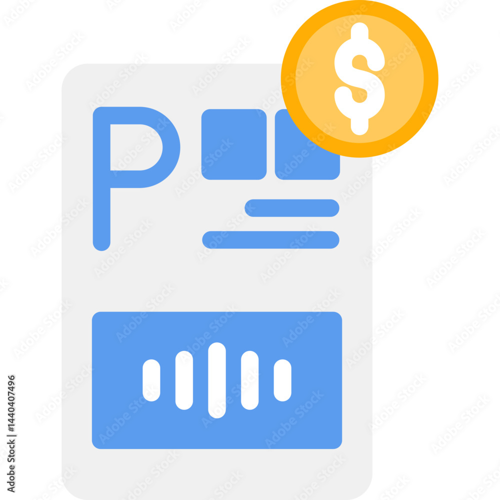 Parking Payment Flat Icon Parking Payment Flat Icon