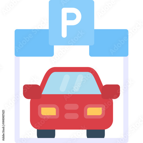 Parking Garage Flat Icon
