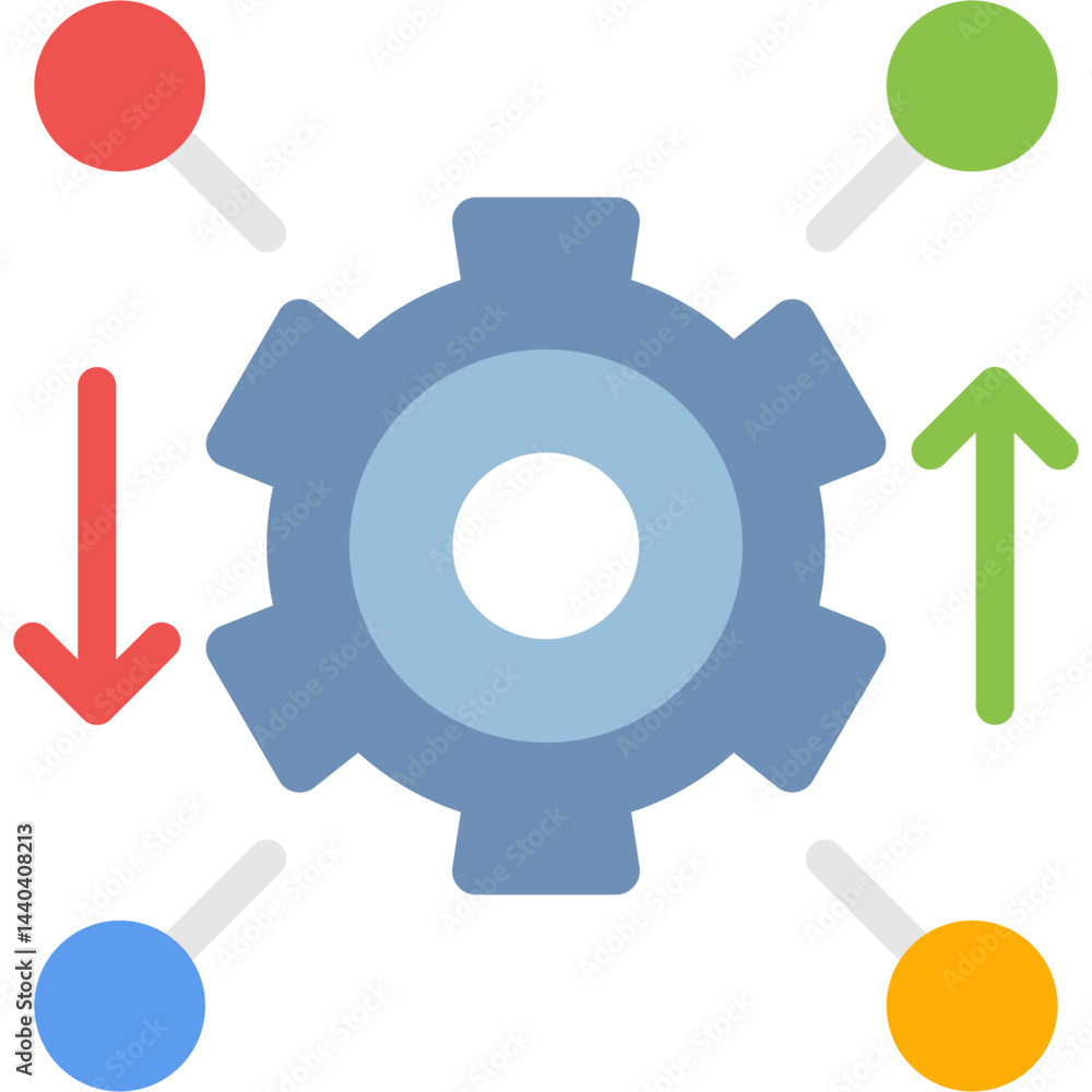 Setup Process Flat Icon Setup Process Flat Icon