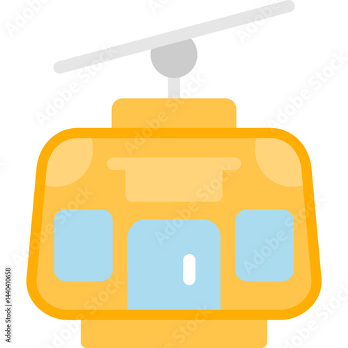 Cable Car Flat Icon