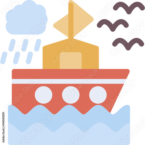 Ferry Flat Icon