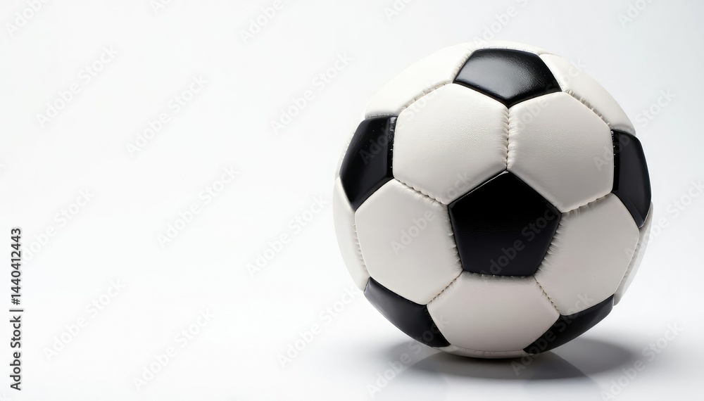 Obraz premium Close-up view of football on white background, spiral, object