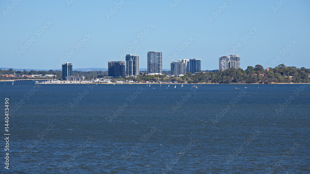 Fototapeta premium View of Perth from Kings Park and Botanic Garden in Perth, Western Australia, Australia 