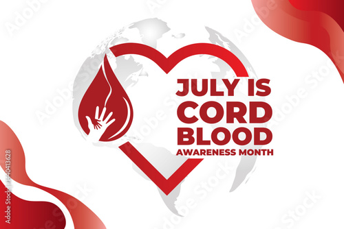 Vector illustration on the theme of Cord Blood awareness month observed each year during July.
