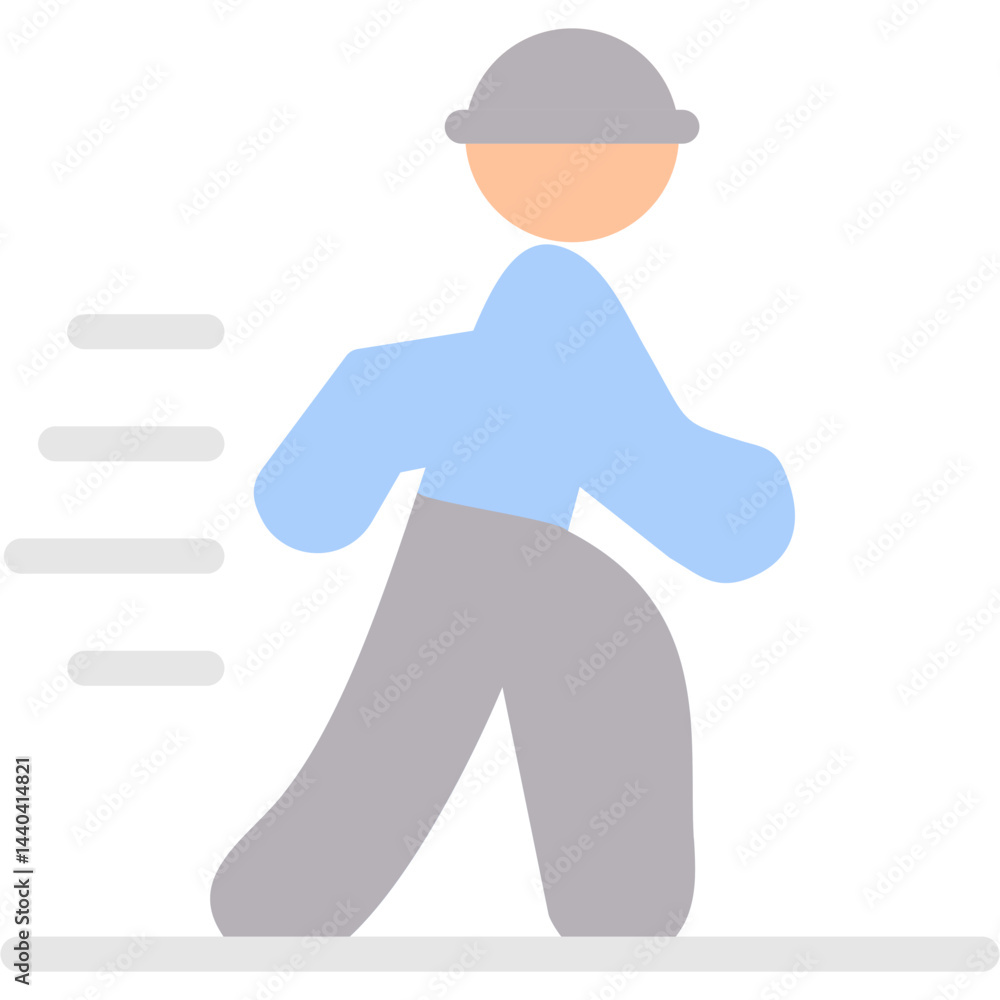 Trail Running Flat Icon Trail Running Flat Icon