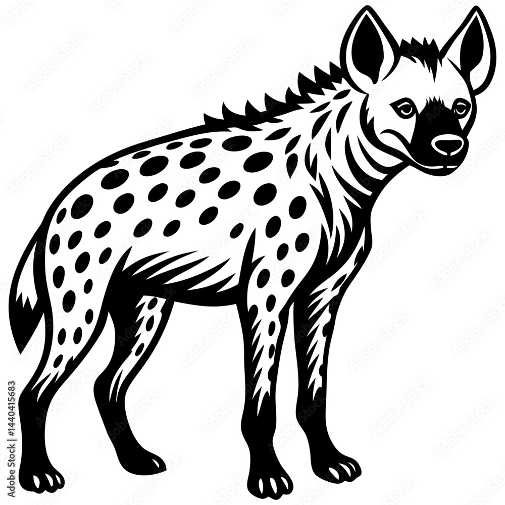 Fototapeta premium Download Hyena Vector Illustration Svg File For Design.