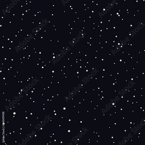 Elegant Starry Night with Soft Dots Seamless Background