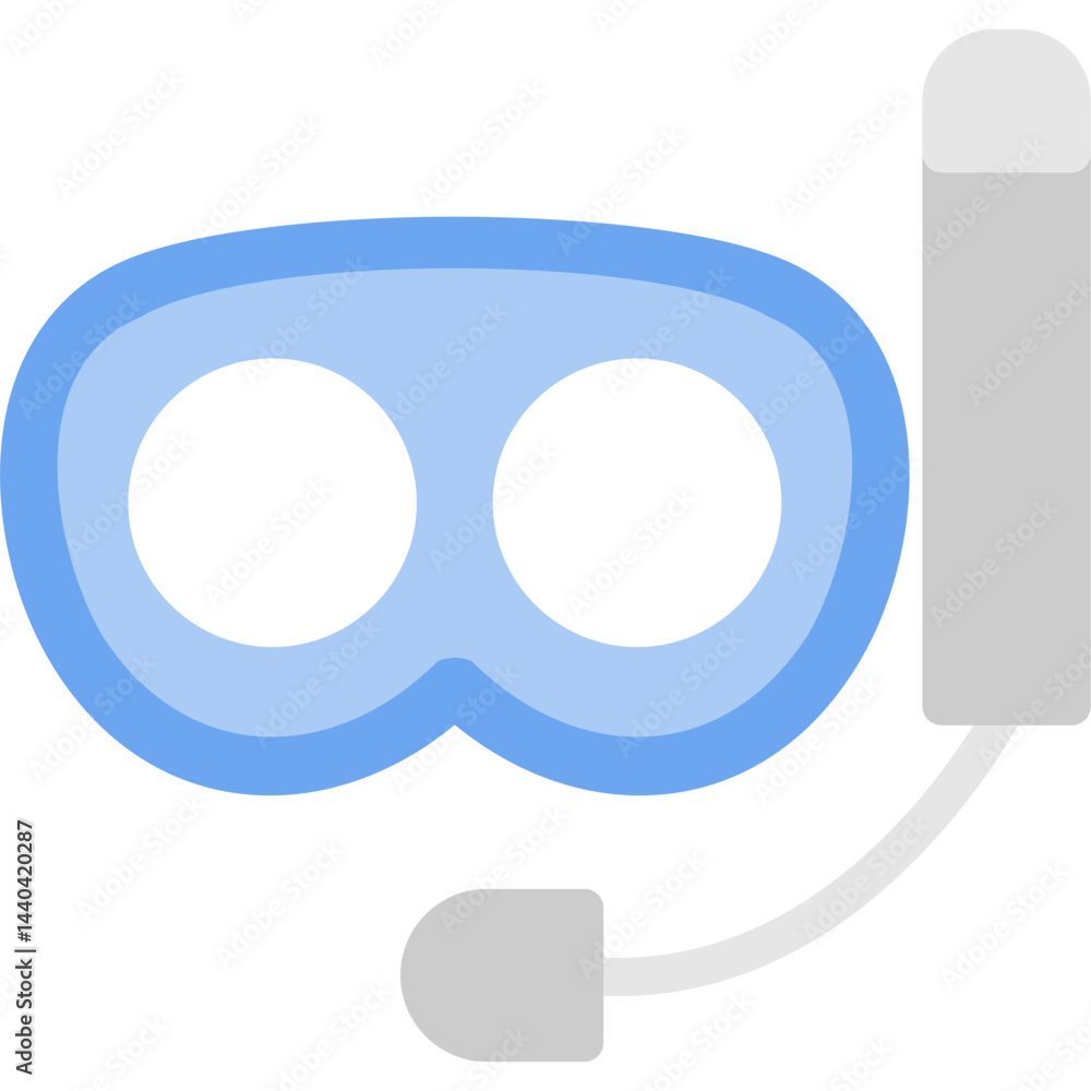 Scuba Diving Flat Icon Scuba Diving Flat Icon