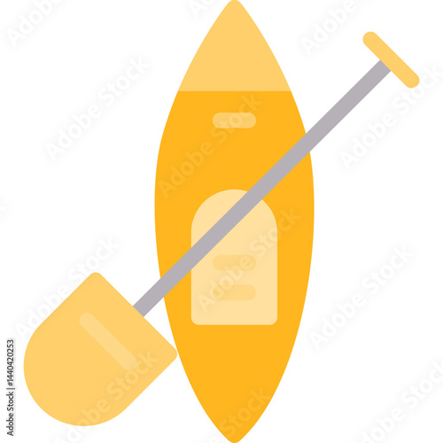 Paddleboarding Flat Icon