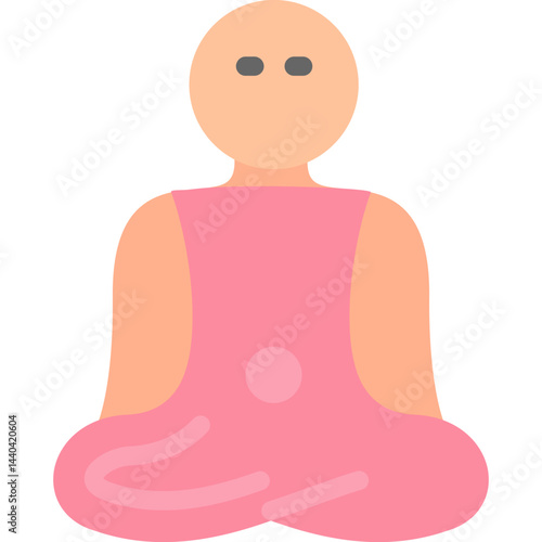 Outdoor Yoga Flat Icon