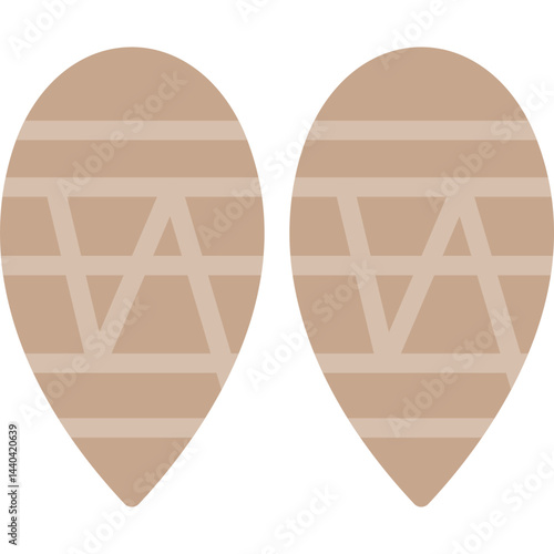 Snowshoeing Flat Icon