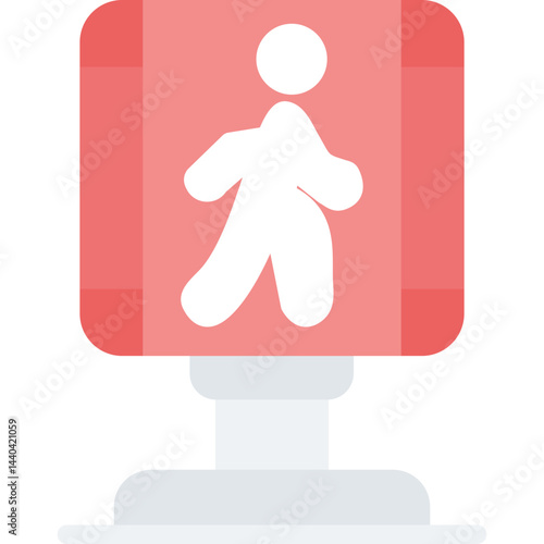 No Trespassing Sign Flat Icon