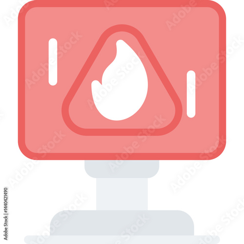 Fire Extinguisher Sign Flat Icon