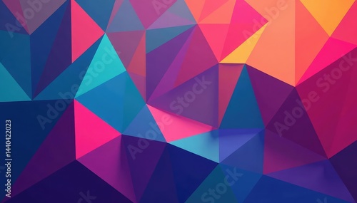 Repeating triangle shapes form a vibrant geometric design , motif, polygon