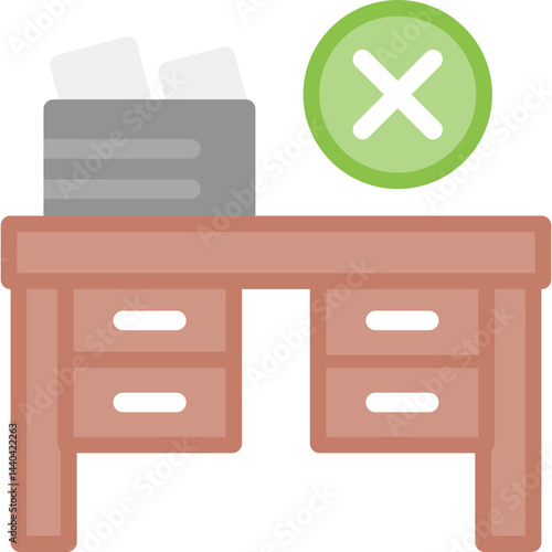 Unemployment Office Flat Icon