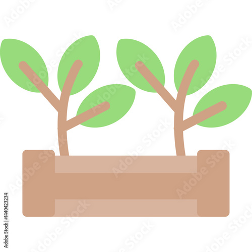 Garden Planter Flat Icon