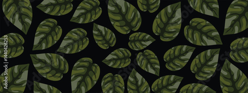 Wallpaper Mural leaf vector background featuring soft colors, natural tones, and elegant design Torontodigital.ca