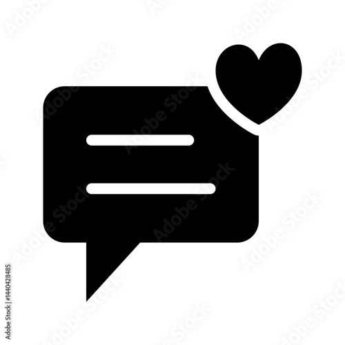 Chat Bubble With Heart Icon