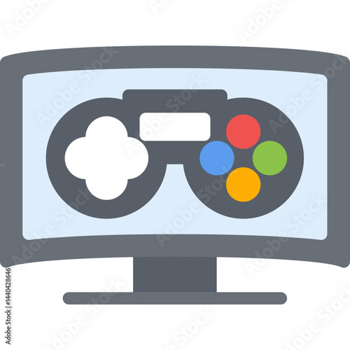 Game Streaming Flat Icon