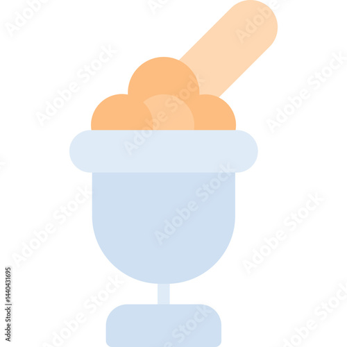 Granola Bowl Flat Icon