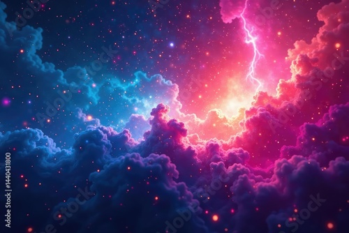 Abstract swirling nebula texture, vibrant colors, energy, flowing