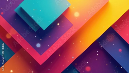 Abstract geometric shapes, vibrant color blocks , texture pattern, modern, abstract pattern