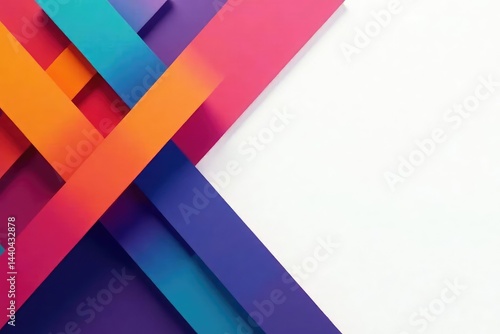 Abstract geometric design with vibrant colors and sharp lines , texture, style, vivid