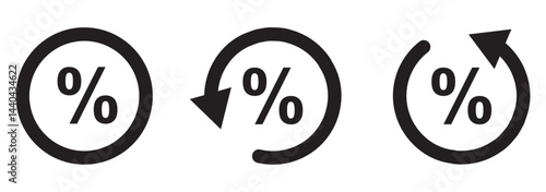 Financial growth and decline arrow icons with dollar symbol Vector