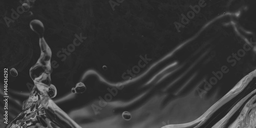 water splash on black background. water splash black background backdrop fresh. Blurred images of close-up soda water bubbles fizzing up or splashing or sparkling like a exploding of a bomb .