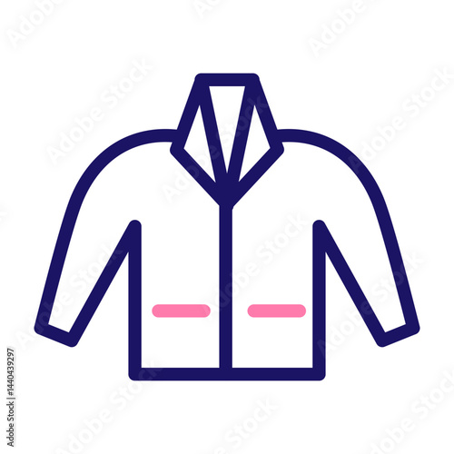 Coat Vector Line Two Colors Icon Design