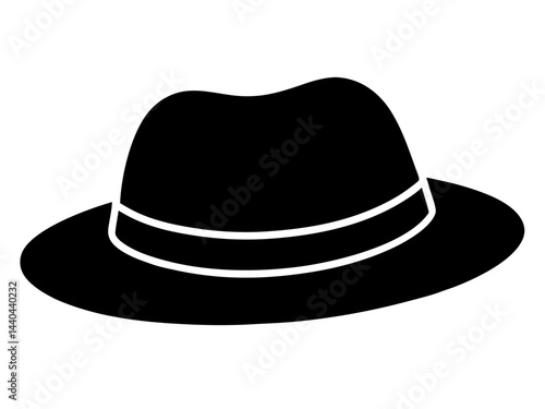 detective hat silhouette,cap vector icon