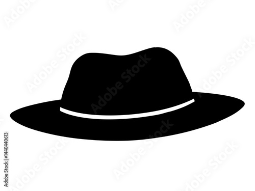 detective hat silhouette,cap vector icon