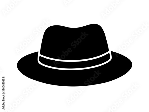 detective hat silhouette,cap vector icon