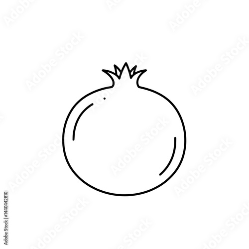 A pomegranate icon representing the concepts of freshness, healthy nutrition, and vitamins