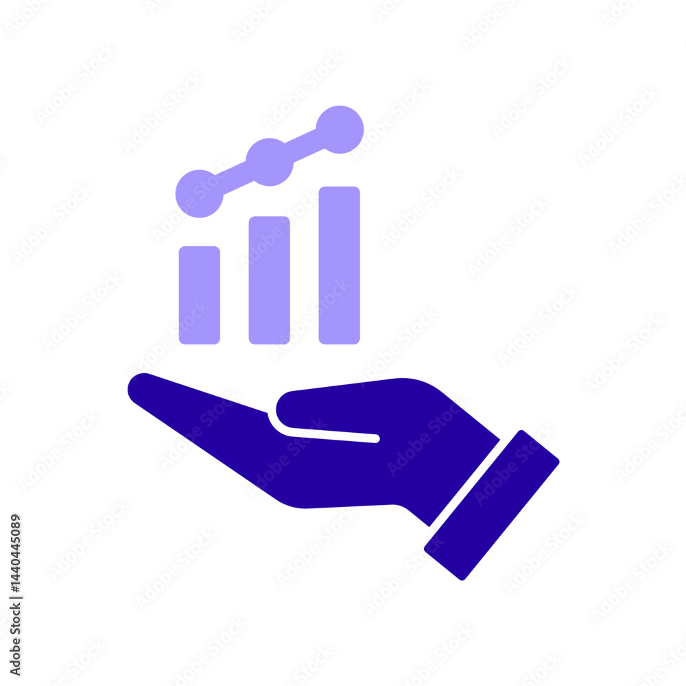 Obraz premium Icon a data analytics, isolated against a clean background.