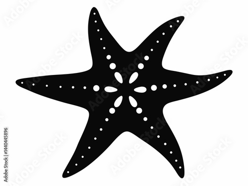 starfish silhouette set,sea fish silhouette