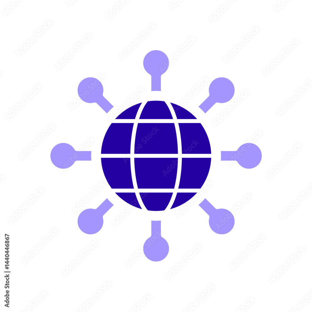 Icon a network, isolated against a clean background. Icon a network, isolated against a clean background.