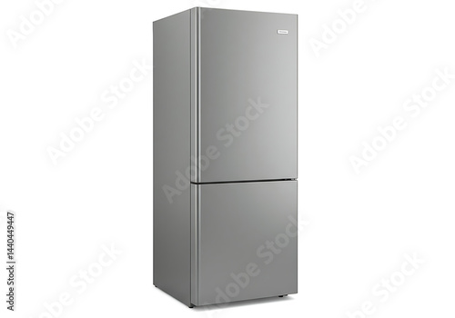 Modern Stainless Steel Refrigerator: Energy Efficient Kitchen Appliance