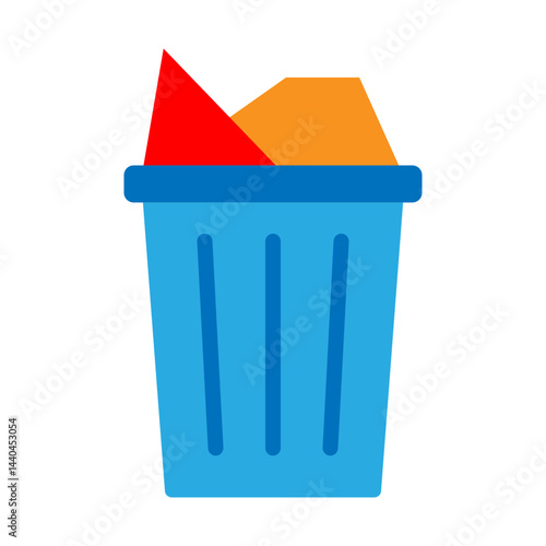 Trash Vector Flat Icon Design