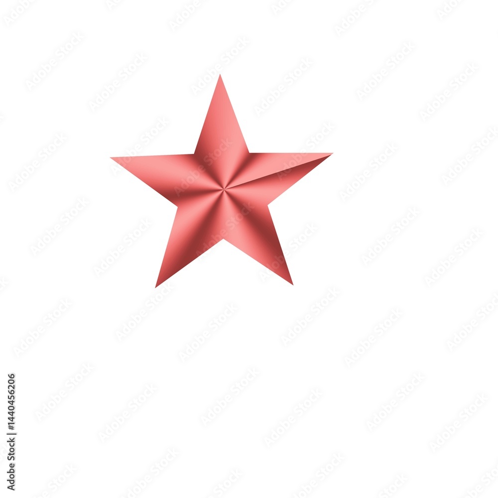 Obraz premium red star isolated on white