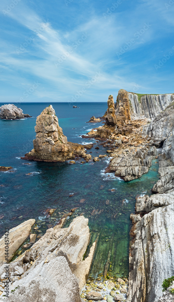 Arnia Beach coastline landscape.