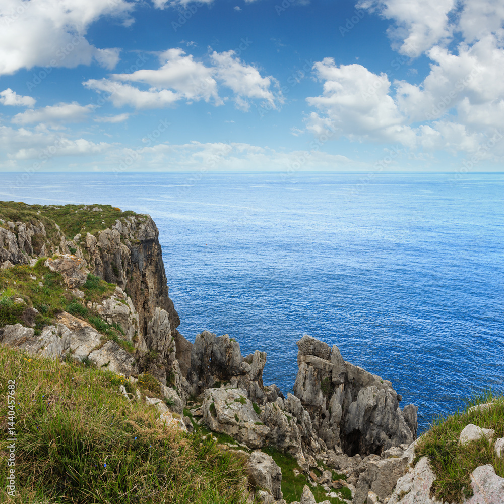 Bay of Biscay rocky coast, Spain.
