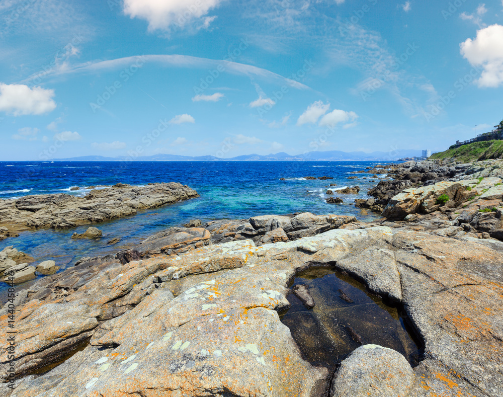 Atlantic rocky coast (Galicia, Spain).