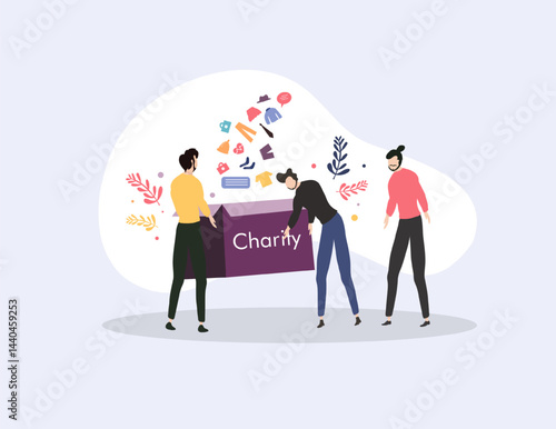 day of charity illustration vector design for charity day event vector