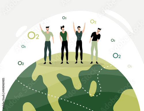 earth vector design for environment ozone and earth day event